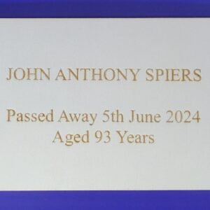 Balsa Wood Coffin Plate with photo (150 x 100mm)