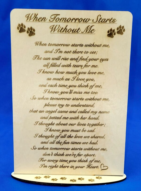 Dog/Cat Memorial (175mm x 125mm)
