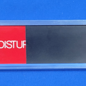 Bright Silver Sliding Door Entry Sign (DO NOT DISTURB) (200mm x 50mm)