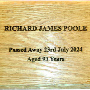 Coffin Plate (200mm x 150mm)