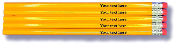 2HB Pencils with name/text