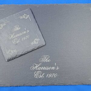 Slate Placemats (300mm x 200mm) with Coasters