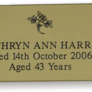 Casket Plate with text or image (102mm x 63mm)