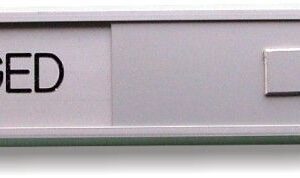 Aluminium Sliding Door Entry Sign (Engaged/Vacant) (200mm x 40mm)